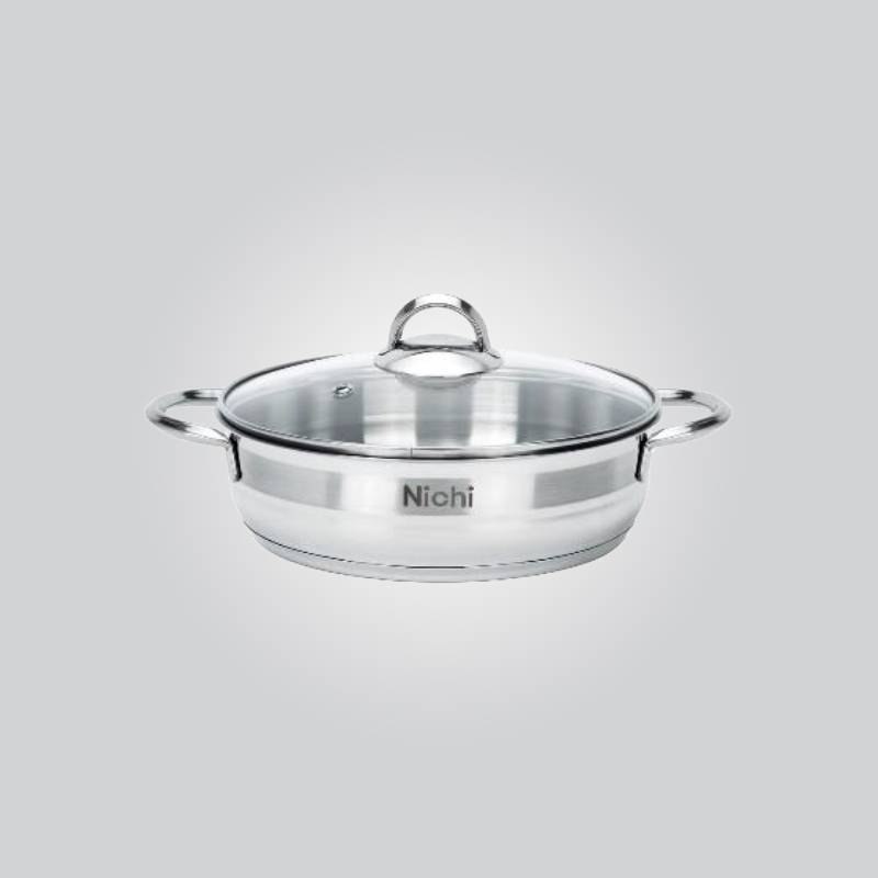 تابه دو دسته استیل نیچی سایز 24